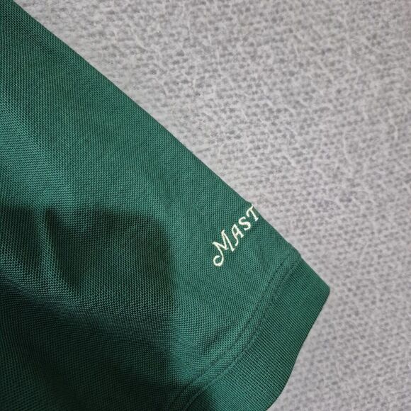 Mens Golf Polo Shirt LARGE Green Collection Masters 100% Cotton Embroidered Logo - Picture 3 of 10